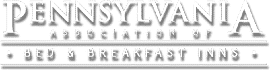 White and black text logo for Pennsylvania Association of Bed and Breakfast Inns